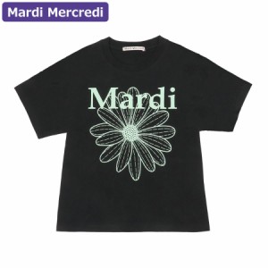 マルディメクルディ Mardi Mercredi Tシャツ SLIM TSHIRT FLOWERMARDI BLACK MINT 半袖 レディース 韓国 ファッション アパレル