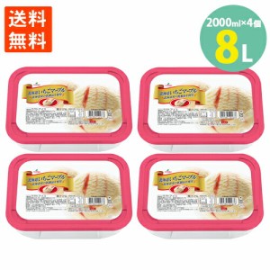 学校給食食材問屋 北海道いちごマーブル アイス クラフトアイス バニラアイス 苺ソース  ホームタイプ 2000ml×4個＝8L 送料無料