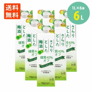 チョーヤ梅酒 さらりとした梅酒 糖質40%オフ 本格梅酒 1L×6パック 糖質オフ CHOYA 国産梅100%