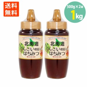 北海道 てんさい糖 蜂蜜 入り はちみつ500g×2本 ポリ容器 ハチミツ はちみつ 北海道 てんさい 甜菜 糖蜜 送料無料