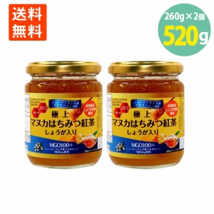 極上 マヌカ はちみつ 紅茶 しょうが 入り260g×2個 紅茶 蜂蜜 ハチミツ マヌカハニー 高知県産 生姜 ブレンド 紅茶 コンフィチュール 送