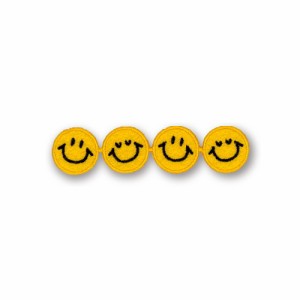 『スマイリーSMILEY FACE　連続ワッペン』アイロン接着1個入り