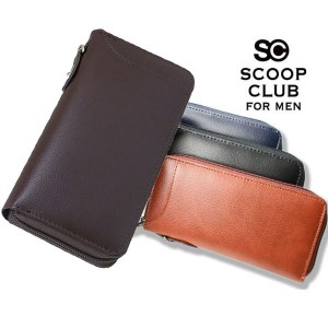 scoop club スクープクラブ メンズラウンドウォレット 長財布 本革財布 牛革小銭入 sc403 定形外郵便発送