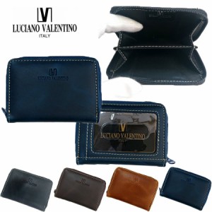 LUCIANO VALENTINO ルチアーノ バレンチノ コンパクト財布 小銭入れ ＆ パスケース 定期入れ luv-2008 ブラック ブラウン キャメル ネイ