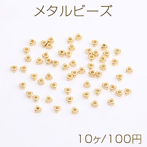 高品質メタルビーズ 三角形 2×3.5mm ゴールド（10ヶ）