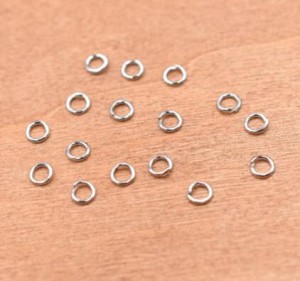 丸カン 0.7×4mm アクセサリーパーツ ロジウム【50g】