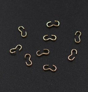 8の字カン 9×5mm アクセサリーパーツ ゴールド【100ヶ】