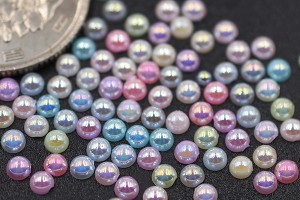 ネイルパーツ ABカラーミックス MIX 半円パール 3mm デコパーツ【1g/140ヶ】