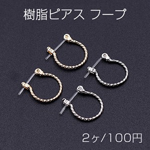 樹脂ピアス フープ デザイン 12mm【2ヶ】