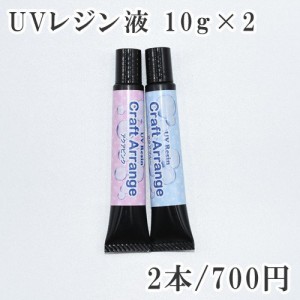 UVレジン液 ハイブリット クリアピンクとブルー2本プチセット10g×2