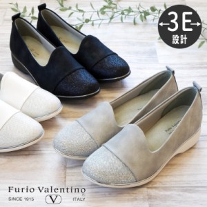 Furio Valentino フリオバレンチノ オペラシューズ レディース 靴 スリッポン 軽量 キラキラ 滑りにくい 低反発 3e 痛くない おしゃれ