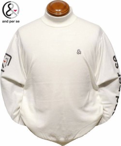 アンパスィ ハイネックセーター メンズ AMF2613B2 家庭洗濯可 袖に防風裏地付き アンパシー セーター ニット モックネックセーター M.L.L