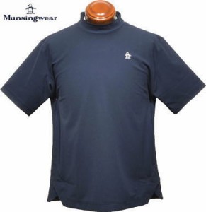 マンシングウェア 半袖モックネックシャツ メンズ MGMVJA15 日本製 Coolist D-tec クーリング効果 UVカット 吸汗速乾 ハイネックカットソ