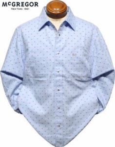 【セール】 マックレガー 長袖シャツ メンズ 111172103 カジュアルシャツ オックスプリント L/LL