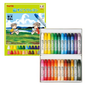 [ メール便可 ] ぺんてる ずこうくれよん 極太 紙箱 24色セット PTCG1-24 Pentel