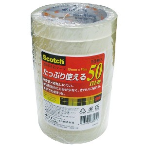 透明粘着テープ 幅18mm×50m 10巻入 【 OPP クリア 接着 粘着 クリアテープ 幅広 】