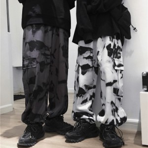 ボトムス カーゴパンツ スポーティ ヒップホップ ダンス 衣装 韓国ファッション ストリート風 個性的 服 原宿系 男女兼用