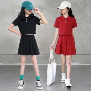 キッズ セットアップ ダンス衣装 ヒップホップ 韓国 子供服 女の子 セットアップ 半袖トップス パンツ ミニスカート 春夏 新作