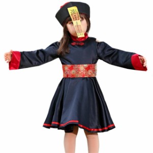 ハロウィン コスプレ 子供 キョンシー 衣装 チャイナ服 ゾンビ コスチューム キッズ 女の子 ガールズ レディース 妖怪 お化け 悪魔 送料