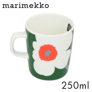 Marimekko マリメッコ Unikko 60th ウニッコ マグ マグカップ 250ml ホワイト×グリーン×オレンジ コップ カップ 食器