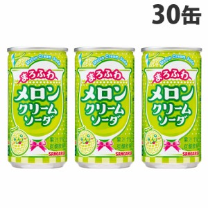 サンガリア メロンクリームソーダ 190g×30缶 缶ジュース 飲料 ドリンク サイダー 炭酸飲料 炭酸ジュース 炭酸水 ソフトドリンク 缶 ラム