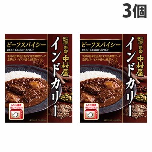 中村屋 インドカリー ビーフスパイシー 200g×3個 食品 レトルトカレー ビーフカレー レトルト食品 パウチ お手軽