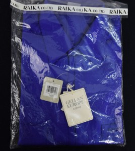 【未使用品】GELLAN EUROPE UOMO (ゲランヨーロッパ) 長袖　シャツ サイズ46 ブルー ゴルフウェア