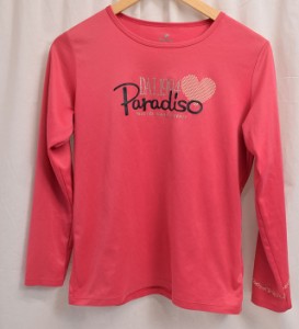 【中古品】Paradiso/パラディーゾ  レディース 長袖 シャツ プラシャツ サイズL ピンク スポーツ/ゴルフ/テニス