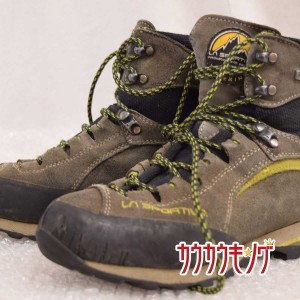 【中古】スポルティバ GORE-TEX トレッキングシューズ/登山靴/縦走用シューズ サイズ38(24.3cm) ダークグレー レディース LA SPORTIVA