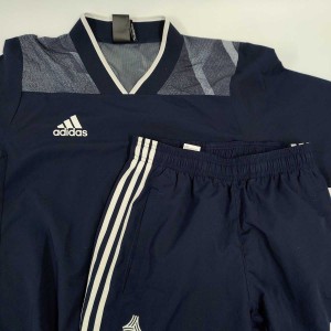 【中古】[上下セット] アディダス ウィンドブレーカートップ パンツ 裏メッシュ S メンズ ADIDAS スポーツ サッカー フットサルウェア