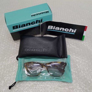 【中古・未使用品】ビアンキ BIANCHI ハンドメイドサングラス（JP213S2901）Brown/Grey 調光グレー メンズ