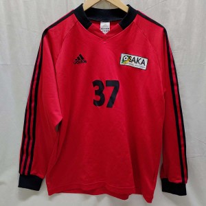 【中古】adidas アディダス 大阪府サッカー協会 長袖 ユニフォーム #37 サイズL メンズ