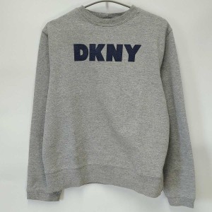 【中古】DKNY CLASSIC ロゴスウェット トレーナー ダナ キャラン ニューヨーク M グレー レディース トップス