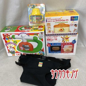 【中古】ベビー用品まとめて エイテックス キャリフリー チェアベルト、くまのプーさんの消毒じょ〜ず、クイックウォーマー ほか