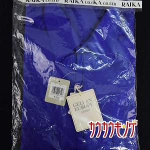 【中古・未使用品】GELLAN EUROPE UOMO ゲランヨーロッパ 長袖 シャツ 46 ブルー ゴルフウェア