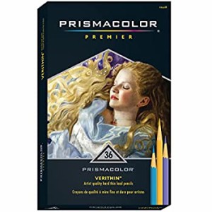 【中古品】SANFORD Prismacolor Verithin 色鉛筆 マルチカラー 36本(中古品)