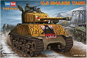 【中古品】ホビーボス 1/48 アメリカM4A3E8 シャーマン 朝鮮戦争 プラモデル(中古品)