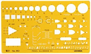 【未使用 中古品】ウチダ テンプレート No.853 電子定規 1-843-0853(中古品)