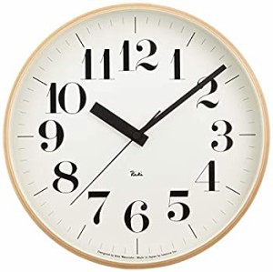 【未使用 中古品】レムノス 掛け時計 アナログ 電波時計 天然色木地 リキクロック RIKI CLOCK(中古品)