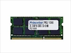 【中古品】プリンストン DOS/V ノート用メモリ 4GB(2GBx2枚組) PC3-10600 204pin DDR3(中古品)