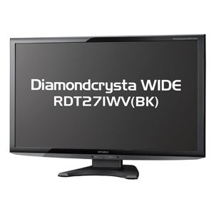 【中古品】MITSUBISHI 27型ワイド液晶ディスプレイ ブラック RDT271WV(BK)(中古品)