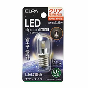 【中古品】ELPA エルパ LEDナツメ形E17 電球色 屋内用 省エネタイプ LDT1CL-G-E17-G11(中古品)