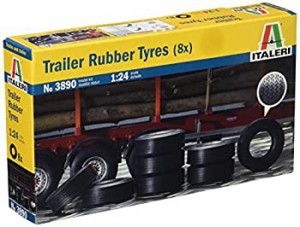 【中古品】イタレリ 1/24 トレーラー用ゴムタイヤセット(8本) プラモデル IT3890(中古品)