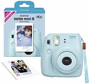 【中古品】FUJIFILM インスタントカメラ チェキ instax mini 8 ブルー INS MINI 8 BLU(中古品)