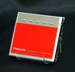 【中古品】Panasonic　パナソニック　SJ-MJ55-R　レッド　ポータブルMDプレーヤー　MD(中古品)