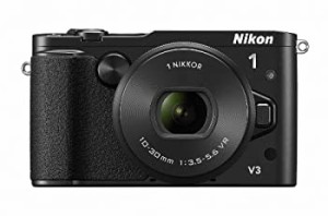 Nikon ミラーレス一眼Nikon 1 V3 標準パワーズームレンズキット ブラック N(中古品)