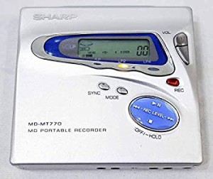 【中古品】SHARP　シャープ　MD-MT770-S シルバー　ポータブルMDレコーダー　（小型MD(中古品)