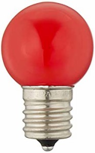【中古品】ELPA LED装飾電球 ミニボール球形 口金直径17mm G30 レッド LDG1R-G-E17-G2(中古品)