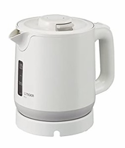 【中古品】タイガー 魔法瓶 電気 ケトル 800ml ホワイト 蒸気レス わく子 PCJ-A080-W (中古品)