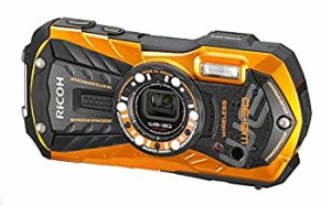 【中古品】RICOH 防水デジタルカメラ RICOH WG-30W フレームオレンジ 防水12m耐ショッ(中古品)